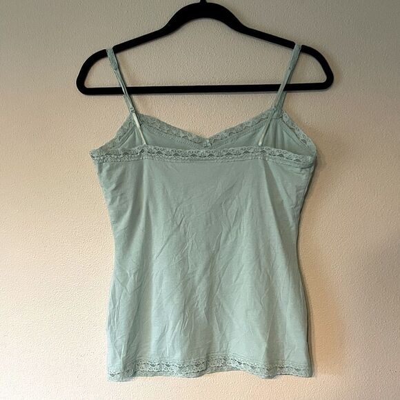 The Limited, Light Blue, Lace-Detail Tank. Size Medium. - Picture 2 of 4